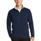 Men's Fleece Pocketless 1/4-Zip Sweatshirt - F243 - Navy/ Silver