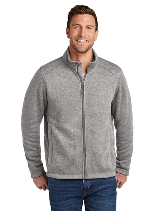Men's 2-Pocket Arc Sweater Fleece Jacket - F428 - Deep Smoke Heather