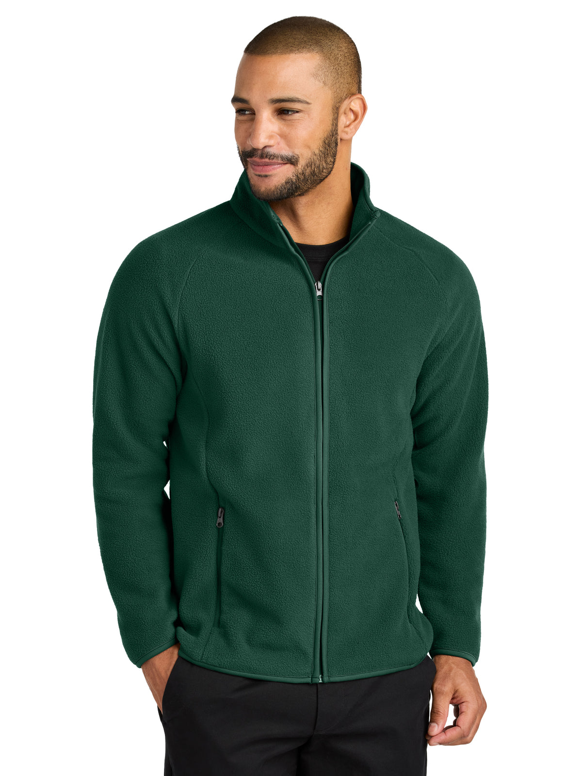 Men's Two-Pocket C-FREE Raglan Fleece Jacket - F700 - Dark Green