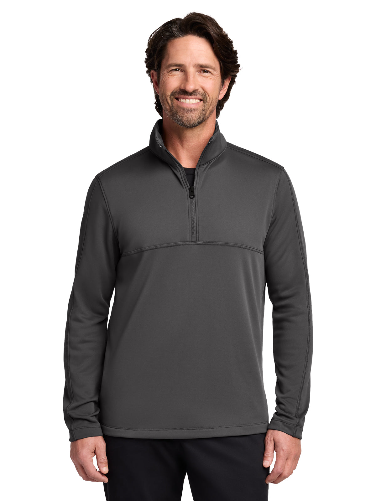 Men's Smooth Fleece 1/4 Zip Sweatshirt - F804 - Graphite