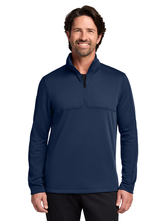 Men's Smooth Fleece 1/4 Zip Sweatshirt - F804 - River Blue Navy