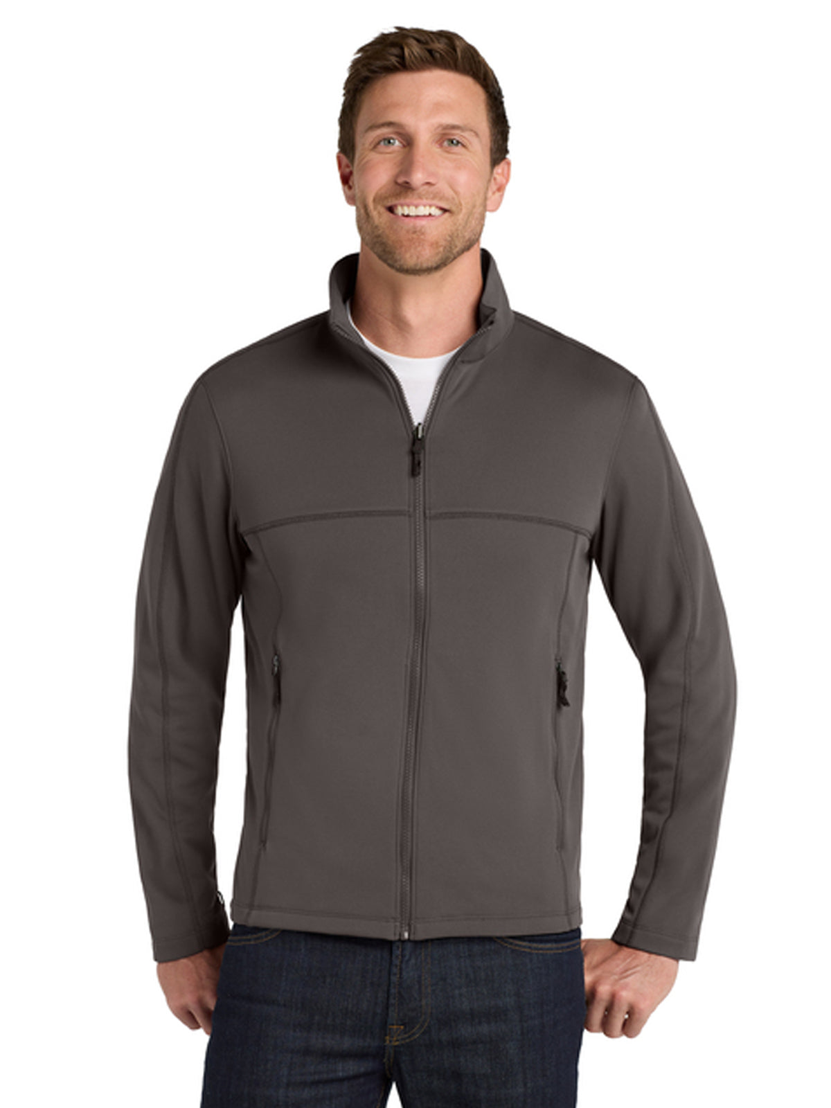 Men's 2-Pocket Smooth Fleece Jacket - F904 - Graphite