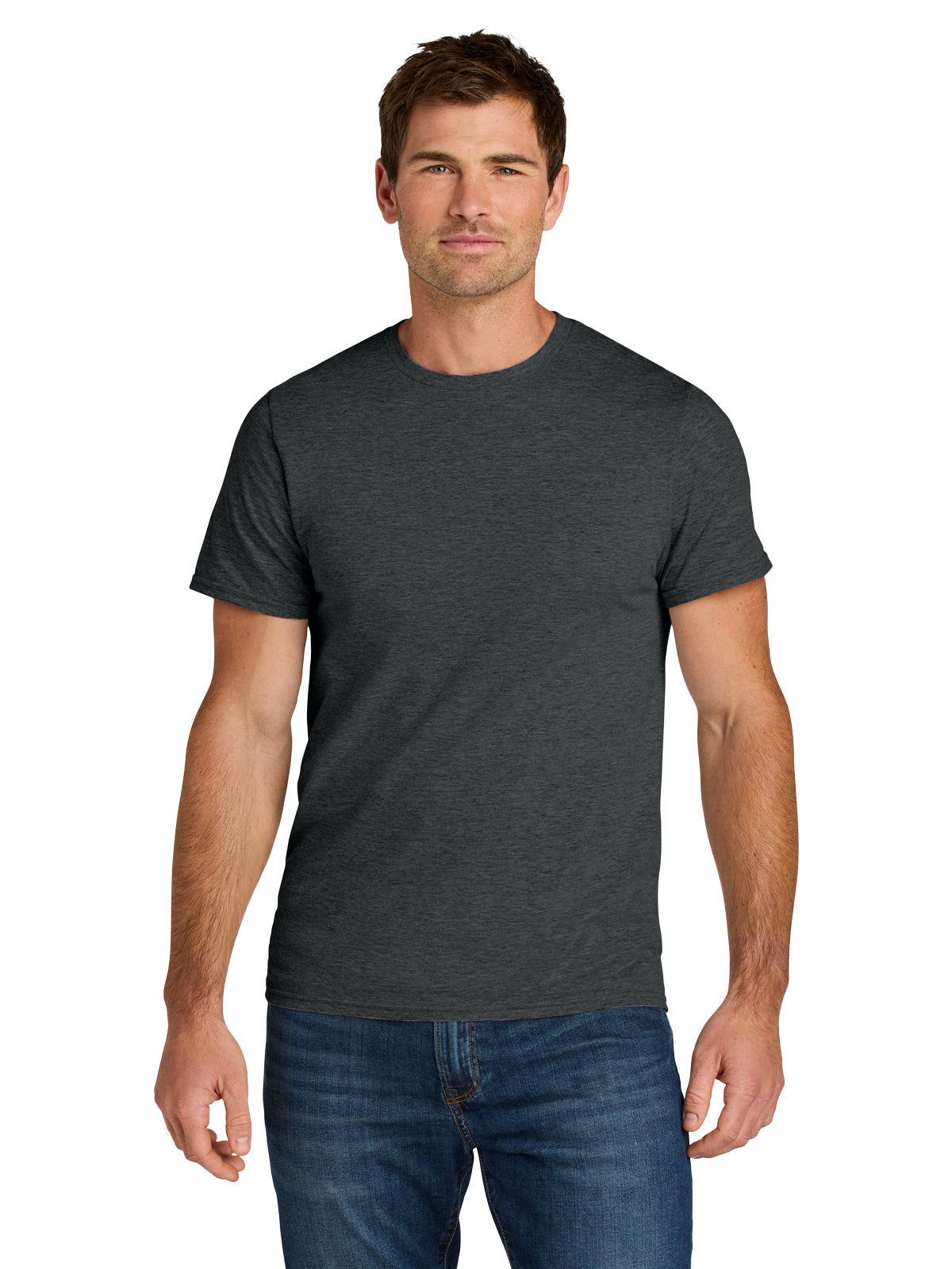 Unisex Ring Spun T-Shirt - IC46M - Black Ink Heather