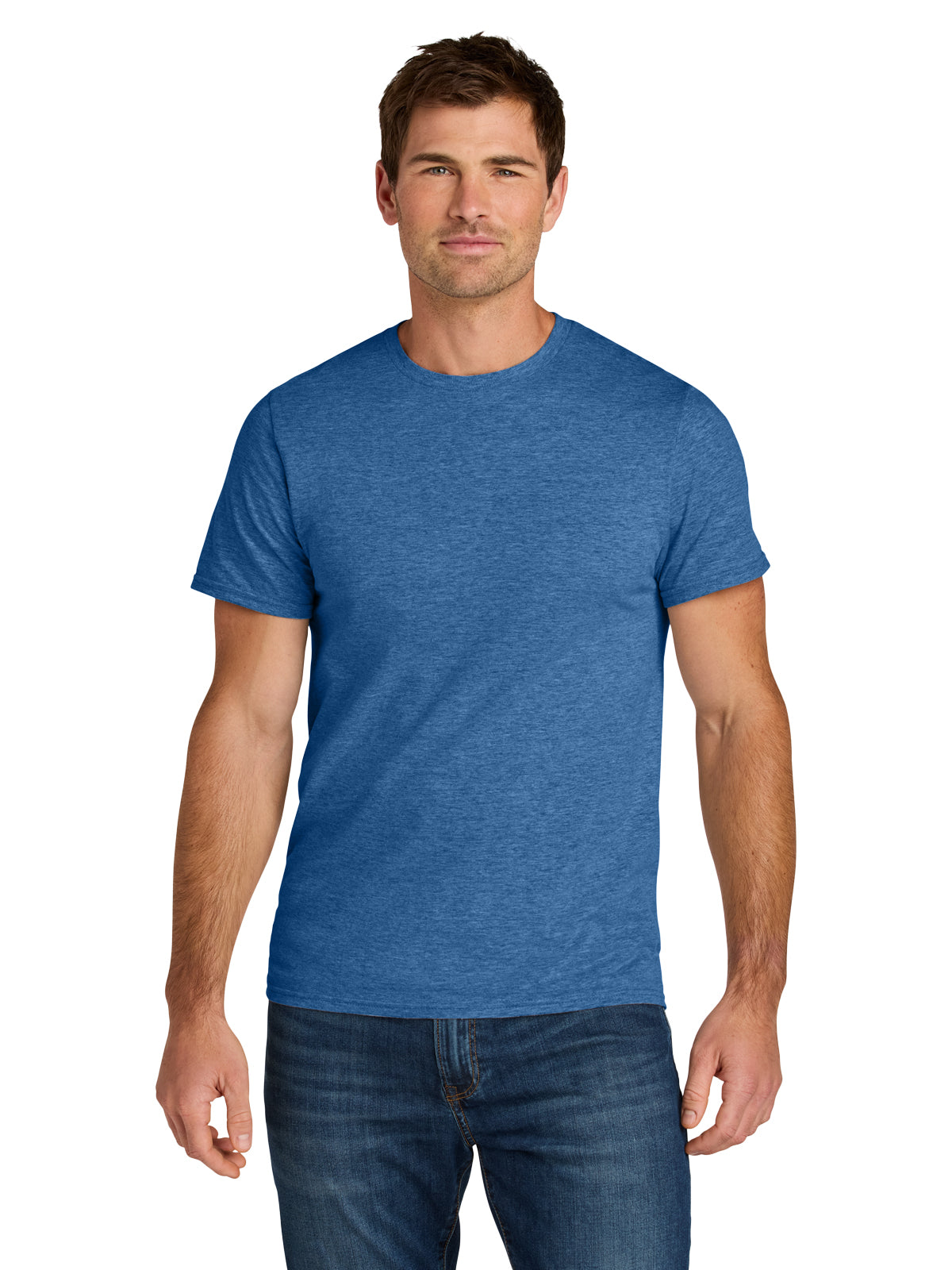Unisex Ring Spun T-Shirt - IC46M - Retro Heather Royal