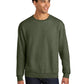 Unisex Pocketless CVC Ring Spun Crewneck Sweatshirt - IC48M - Military Green Heather