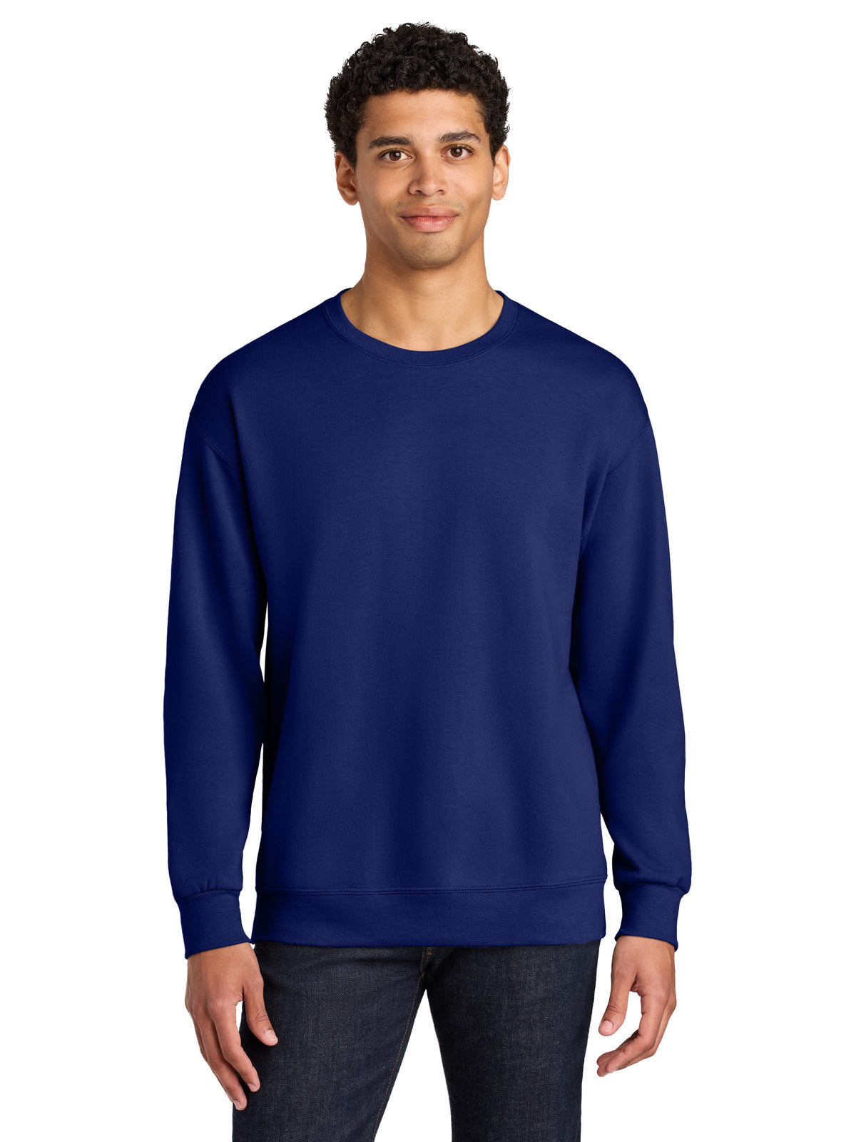 Unisex Pocketless CVC Ring Spun Crewneck Sweatshirt - IC48M - Orchid
