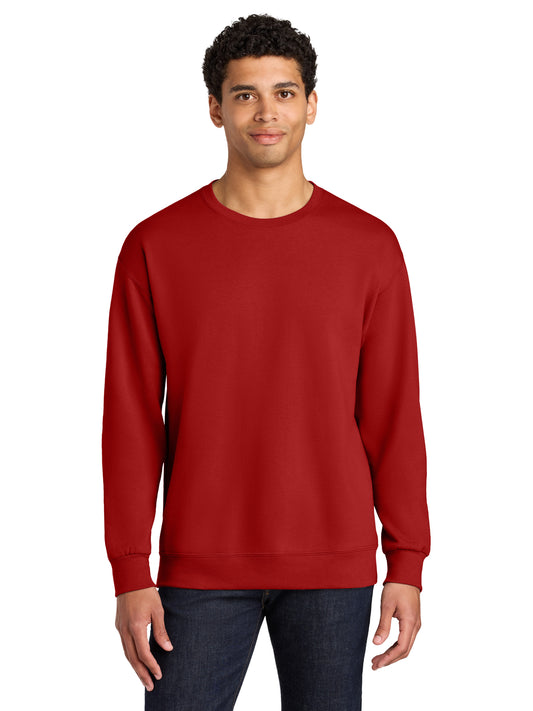 Unisex Pocketless CVC Ring Spun Crewneck Sweatshirt - IC48M - True Red