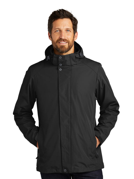 Men's 2-Pocket All-Weather Jacket - J123 - Black