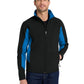 Men's Core Colorblock Soft Shell Jacket - J318 - Black/Imperial Blue