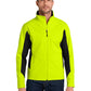 Men's Core Colorblock Soft Shell Jacket - J318 - Safety Yellow/Black