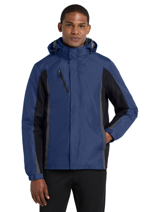 Men's Colorblock 3-in-1 Jacket - J321 - Admiral Blue/Black/Magnet
