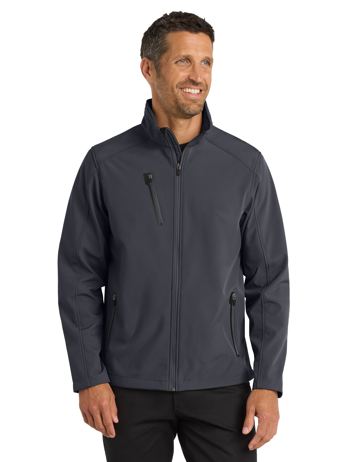 Men's 3-Pocket Welded Soft Shell Jacket - J324 - Battleship Grey