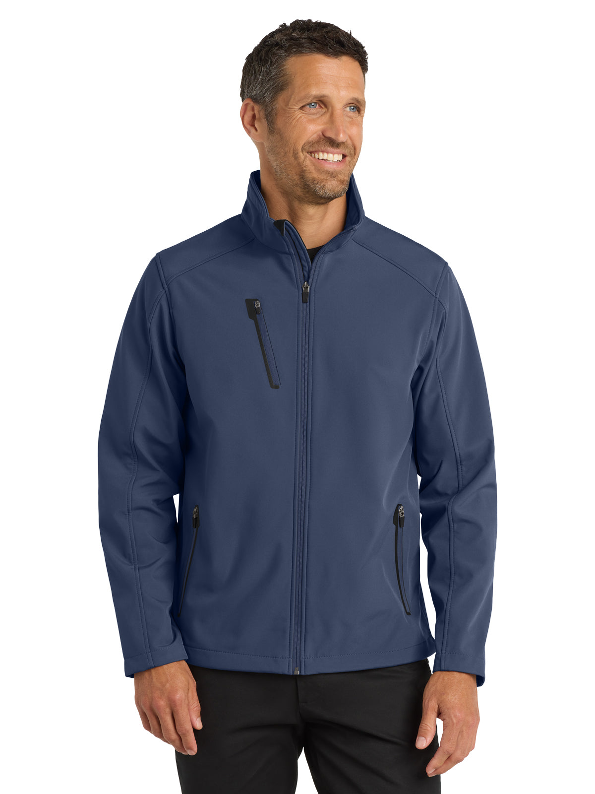 Men's 3-Pocket Welded Soft Shell Jacket - J324 - Dress Blue Navy