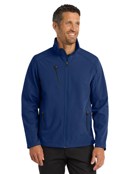 Men's 3-Pocket Welded Soft Shell Jacket - J324 - Estate Blue