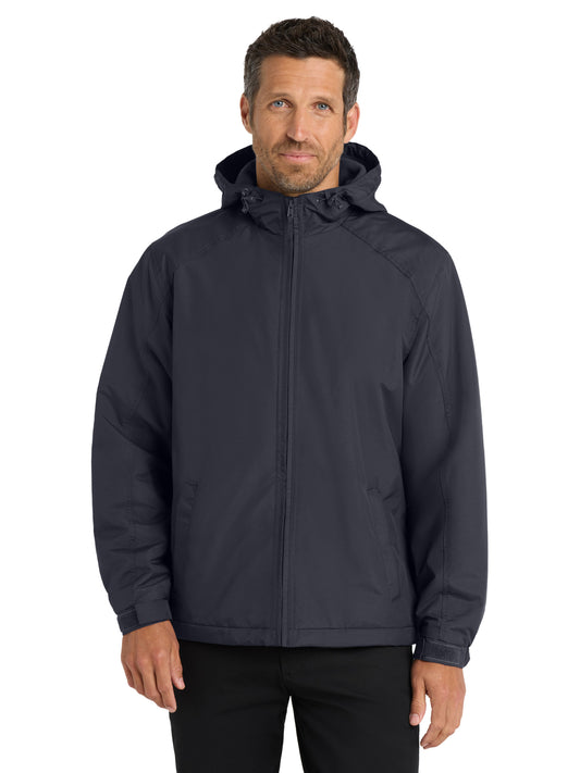Men's Hooded Charger Jacket - J327 - Battleship Grey
