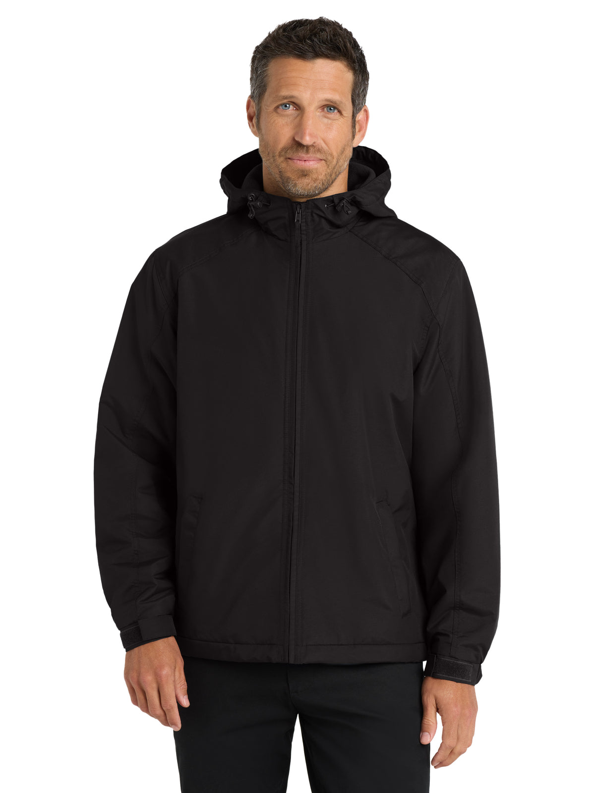 Men's Hooded Charger Jacket - J327 - True Black