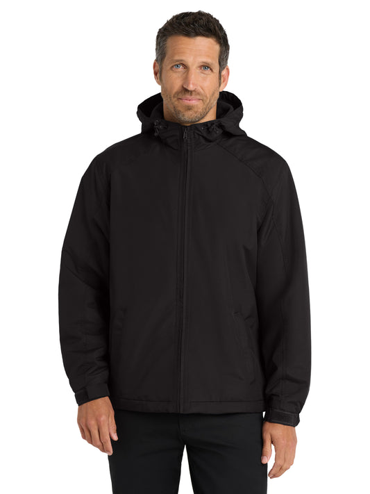Men's Hooded Charger Jacket - J327 - True Black