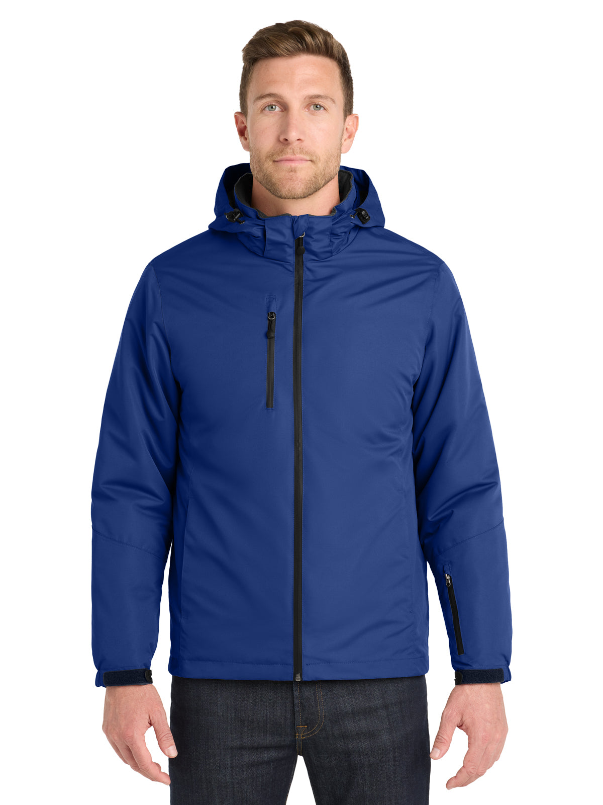 Men's Four-Pocket Vortex Waterproof 3-in-1 Jacket - J332 - Night Sky Blue/Black