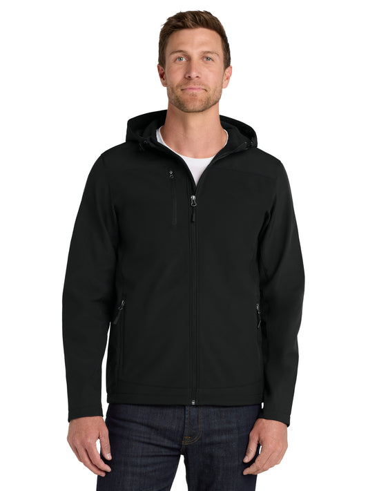 Men's Hooded Core Soft Shell Jacket - J335 - Black