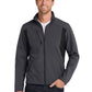 Men's Back-Block Soft Shell Jacket - J336 - Battleship Grey/Black