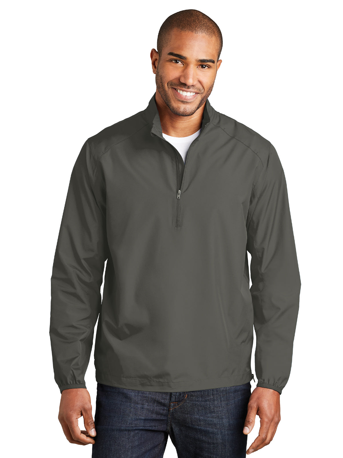 Men's Zephyr 1/2-Zip Pullover Jacket - J343 - Grey Steel