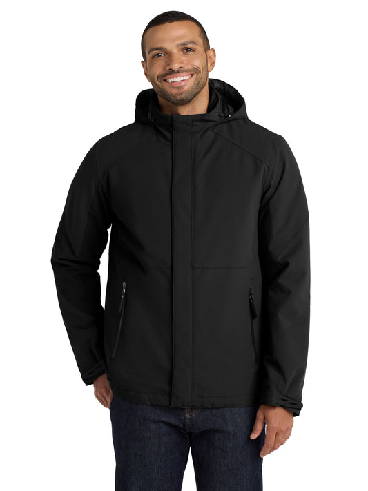 Men's Insulated Waterproof Tech Jacket - J405 - Deep Black