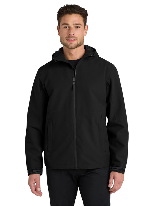Men's Tech Waterproof Rain Jacket - J406 - Deep Black