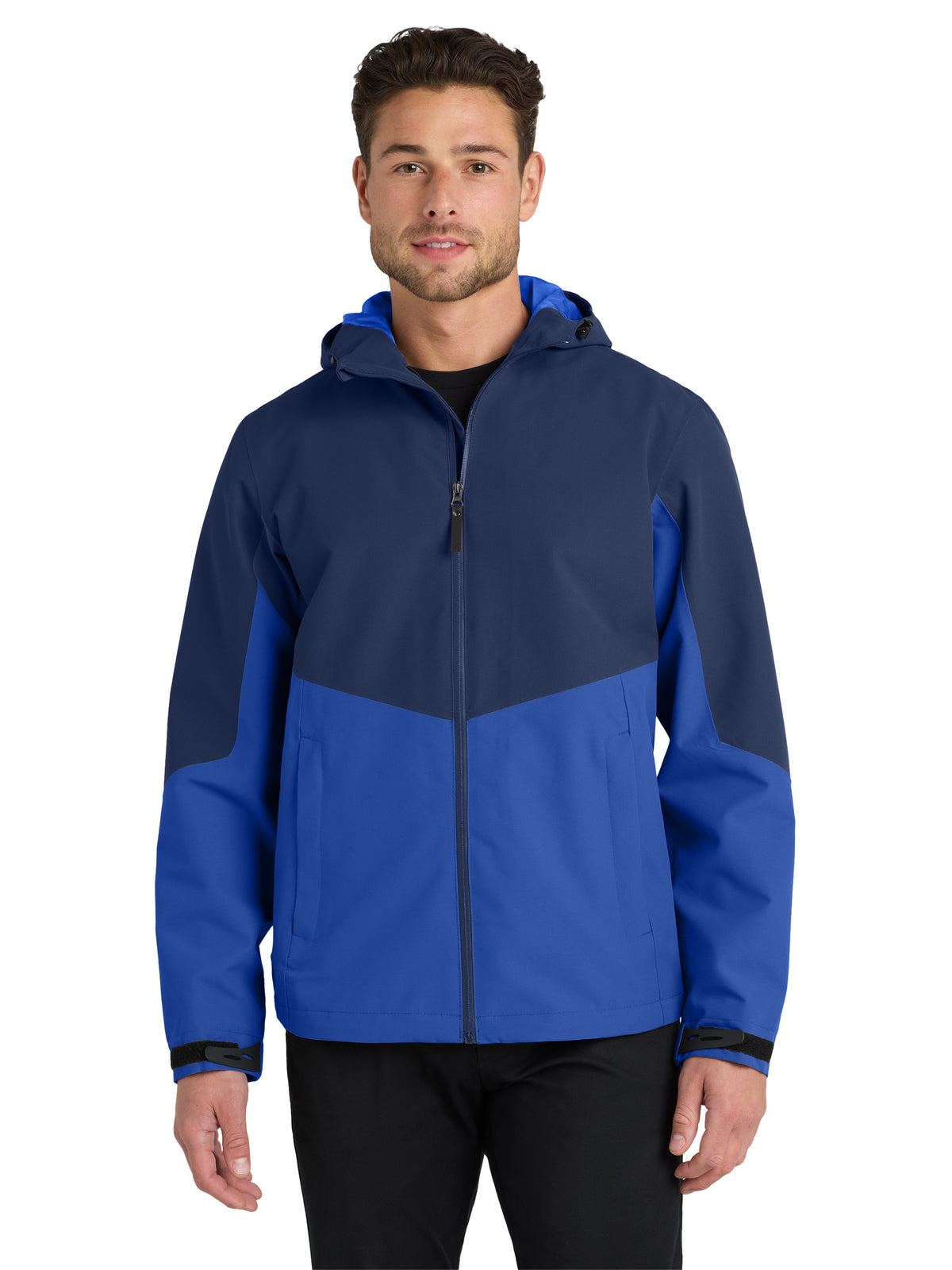 Men's Tech Waterproof Rain Jacket - J406 - Estate Blue/Cobalt Blue