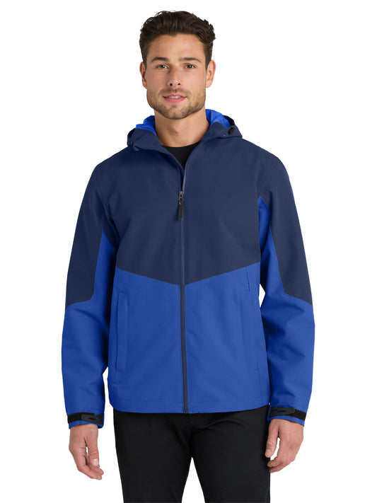 Men's Tech Waterproof Rain Jacket - J406 - Estate Blue/Cobalt Blue