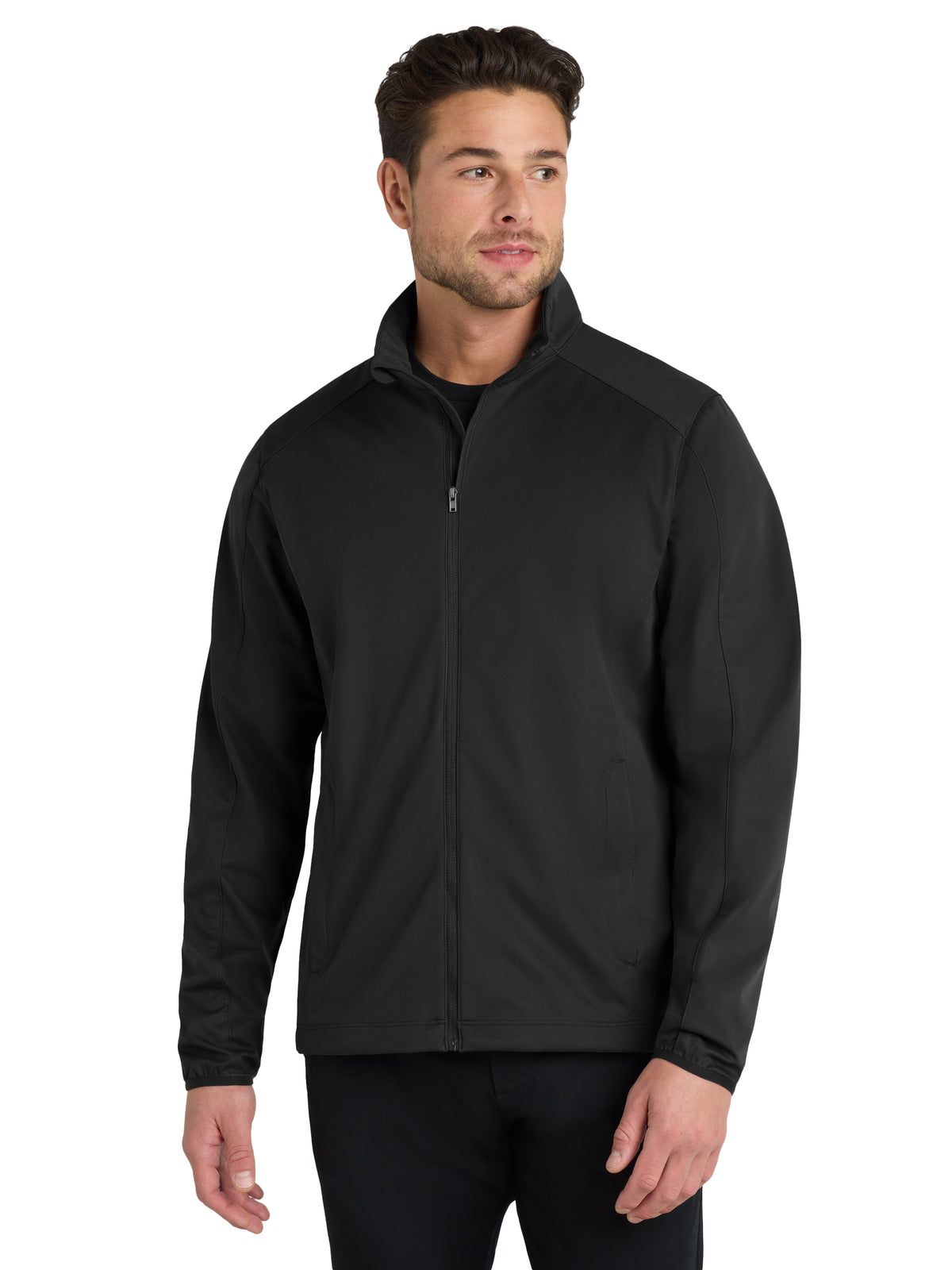Men's Active Soft Shell Jacket - J717 - Deep Black