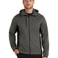Men's Active Hooded Soft Shell Jacket - J719 - Grey Steel/Deep Black