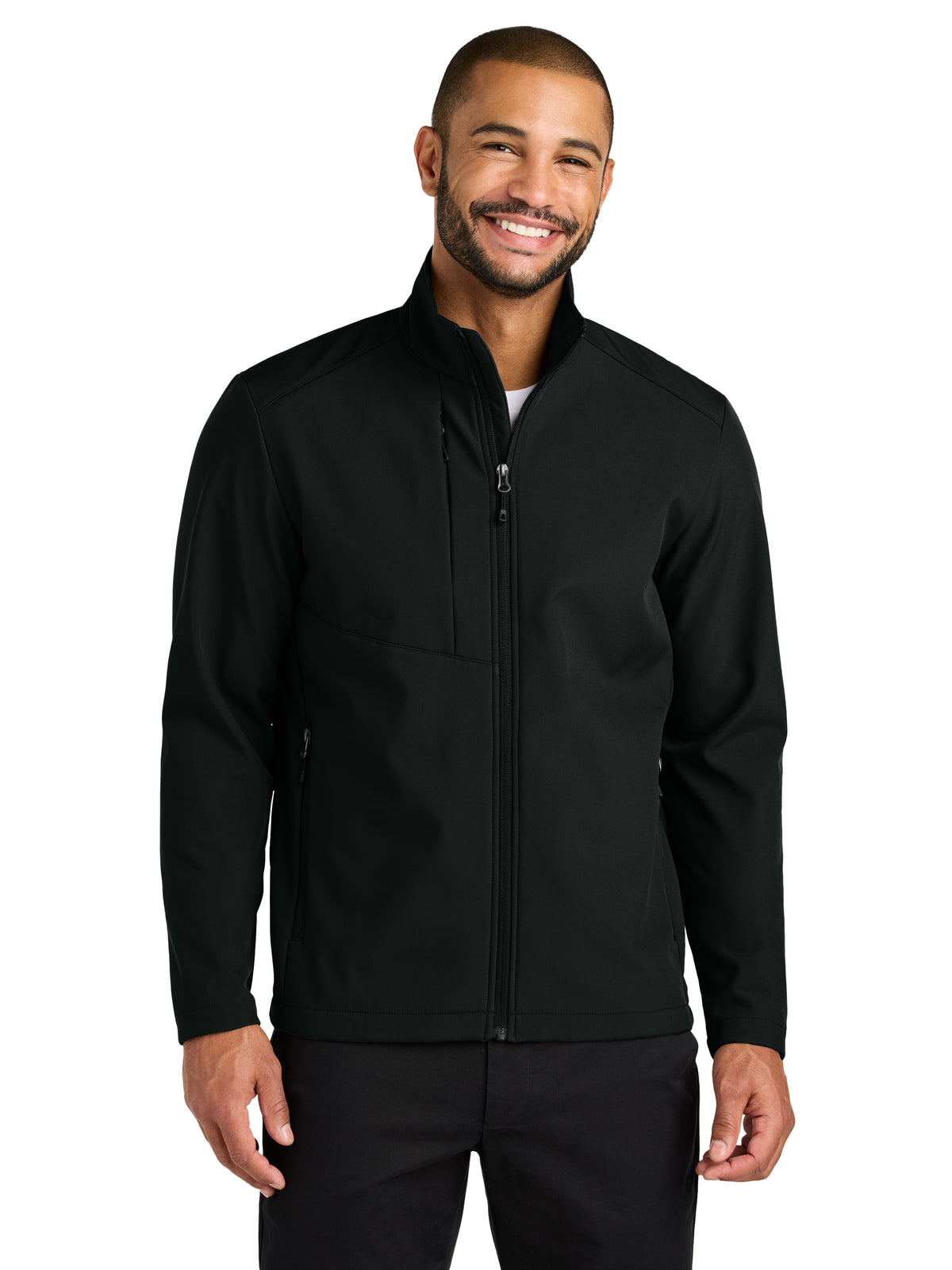 Men's Three-Pocket C-FREE Core Soft Shell Jacket - J720 - Deep Black