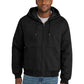 Men's 4-Pocket Duck Cloth Hooded Work Jacket - J763H - Black