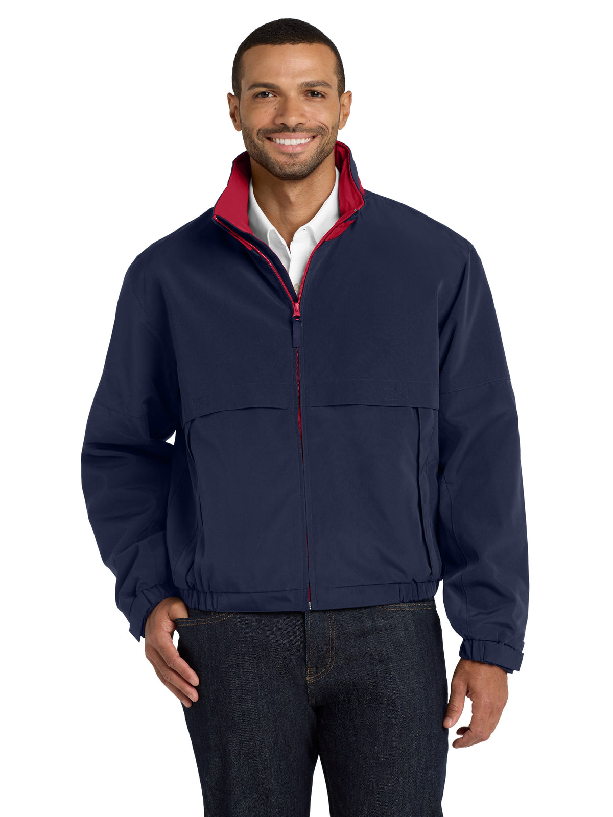 Men's Legacy Jacket - J764 - Dark Navy/Red