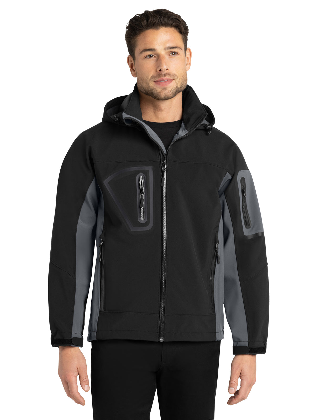 Men's Waterproof Soft Shell Jacket - J798 - Black/Graphite