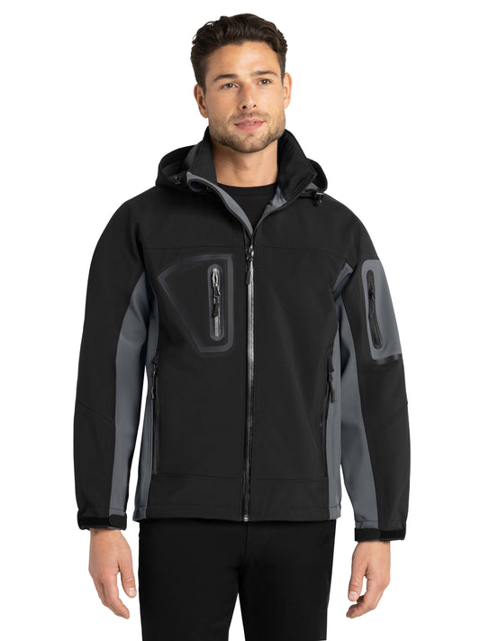 Men's Waterproof Soft Shell Jacket - J798 - Black/Graphite