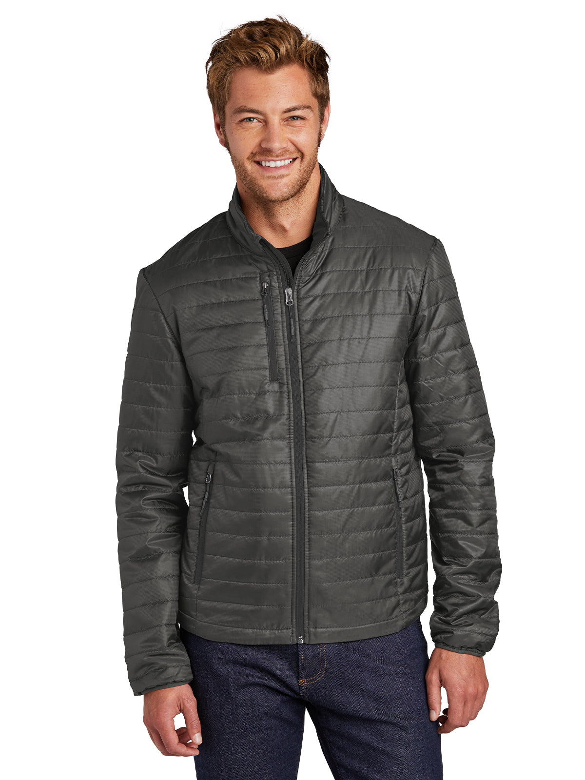 Men's Packable Puffy Jacket - J850 - Sterling Grey/Graphite