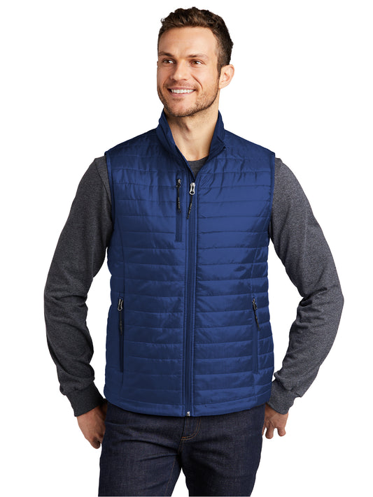 Men's Packable Puffy Vest - J851 - Cobalt Blue