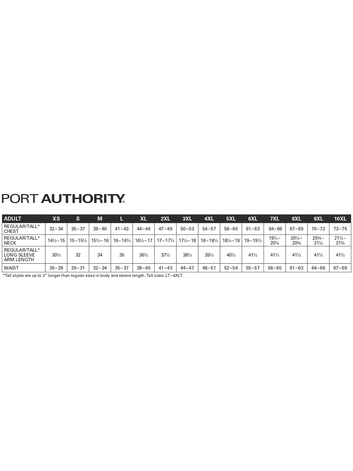 SIZECHART