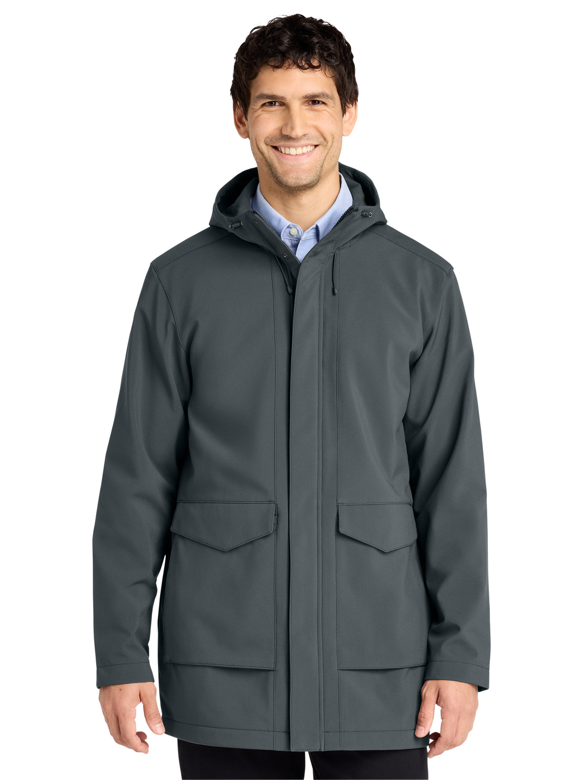 Men's Collective Waterproof Outer Soft Shell Parka Jacket - J919 - Graphite