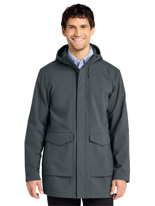 Men's Collective Waterproof Outer Soft Shell Parka Jacket - J919 - Graphite