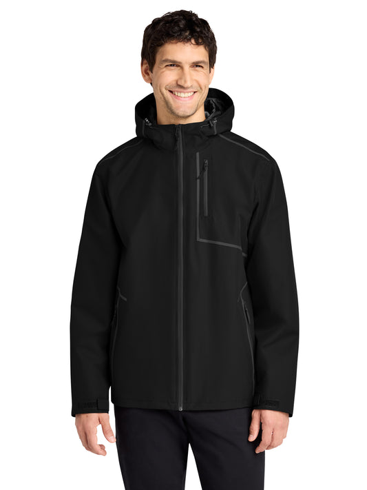 Men's Collective Tech Waterproof Outer Shell Jacket - J920 - Deep Black