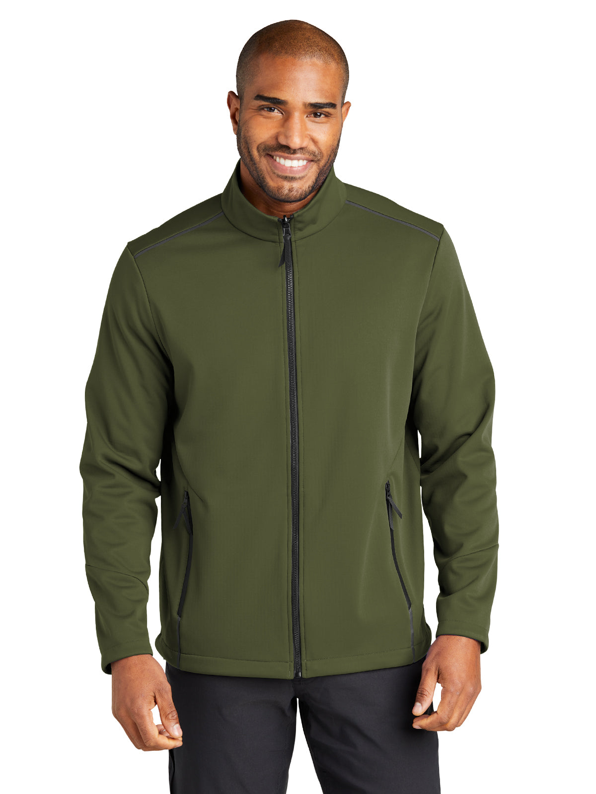 Men's Soft Shell Jacket - J921 - Olive Green