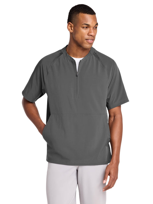 Men's Repeat 1/2-Zip Short Sleeve Jacket - JST489 - Iron Grey
