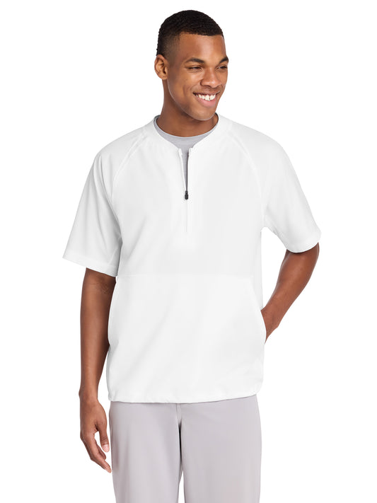 Men's Repeat 1/2-Zip Short Sleeve Jacket - JST489 - White