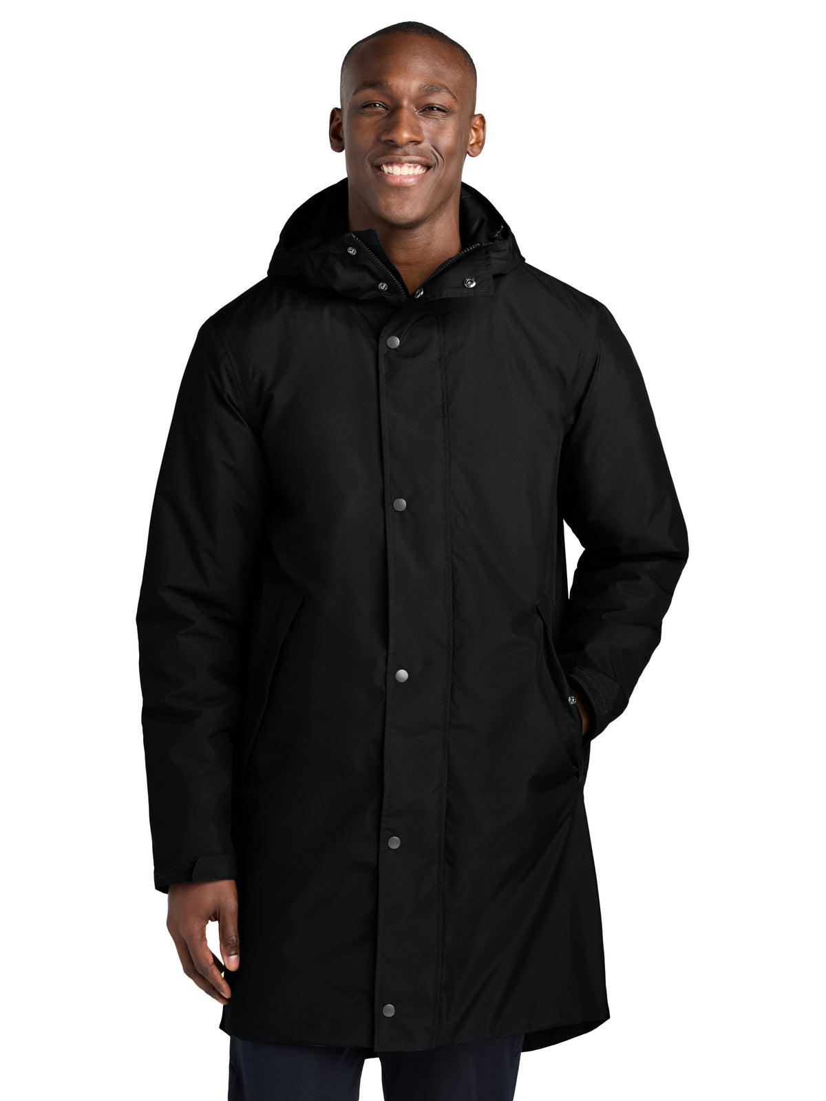 Men's Waterproof Insulated Sideline Parka Jacket - JST55 - Black