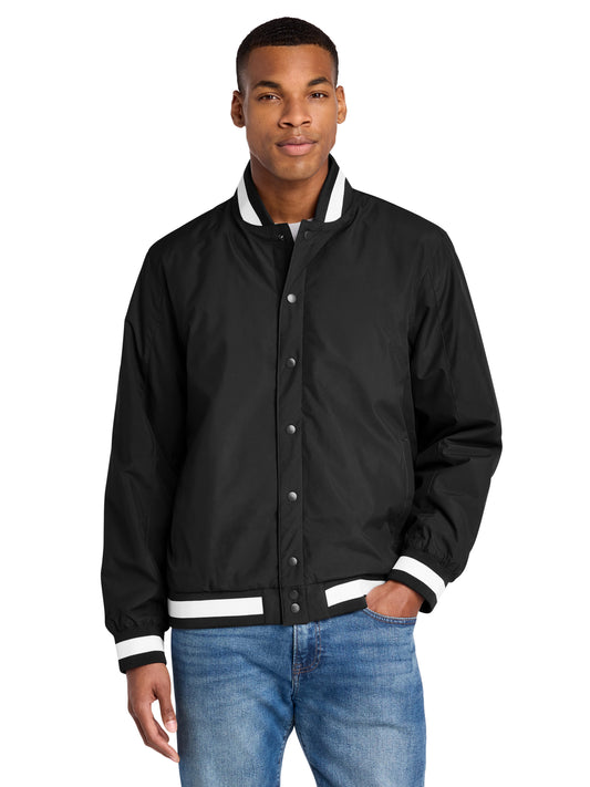 Men's Insulated Varsity Jacket - JST58 - Black