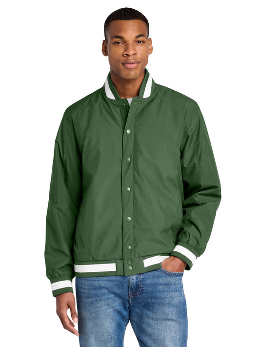 Men's Insulated Varsity Jacket - JST58 - Forest Green