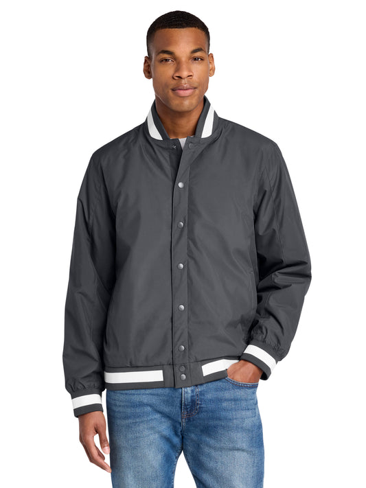 Men's Insulated Varsity Jacket - JST58 - Graphite