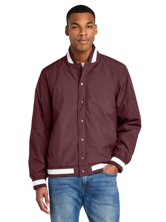 Men's Insulated Varsity Jacket - JST58 - Maroon